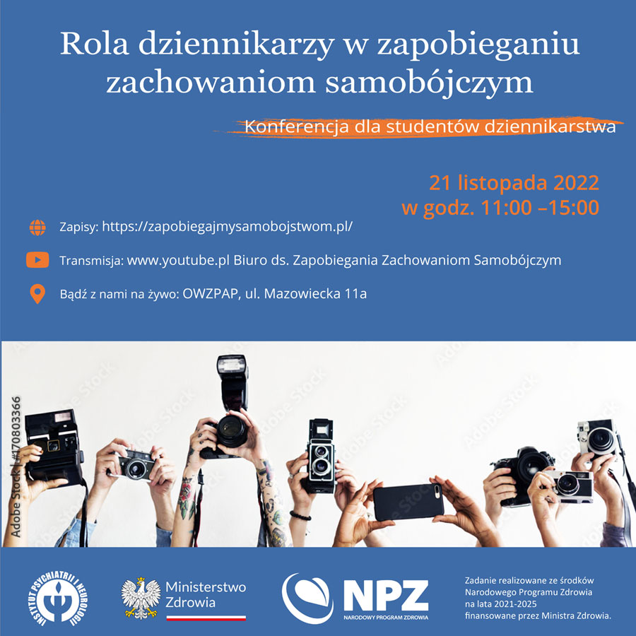 21 listopad 2022, 11:00-15:00, ZPAP ul. Mazowiecka 11a, Warszawa - Konferencja dla studentów dziennikarstwa